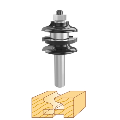 1/2 Shank Stacked Rail And Stile Router Bits For Interior Doors