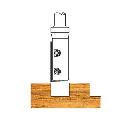 Cutting Dia 8mm 22mm Straight Flute Router Bit With Double Sided Insert Blade